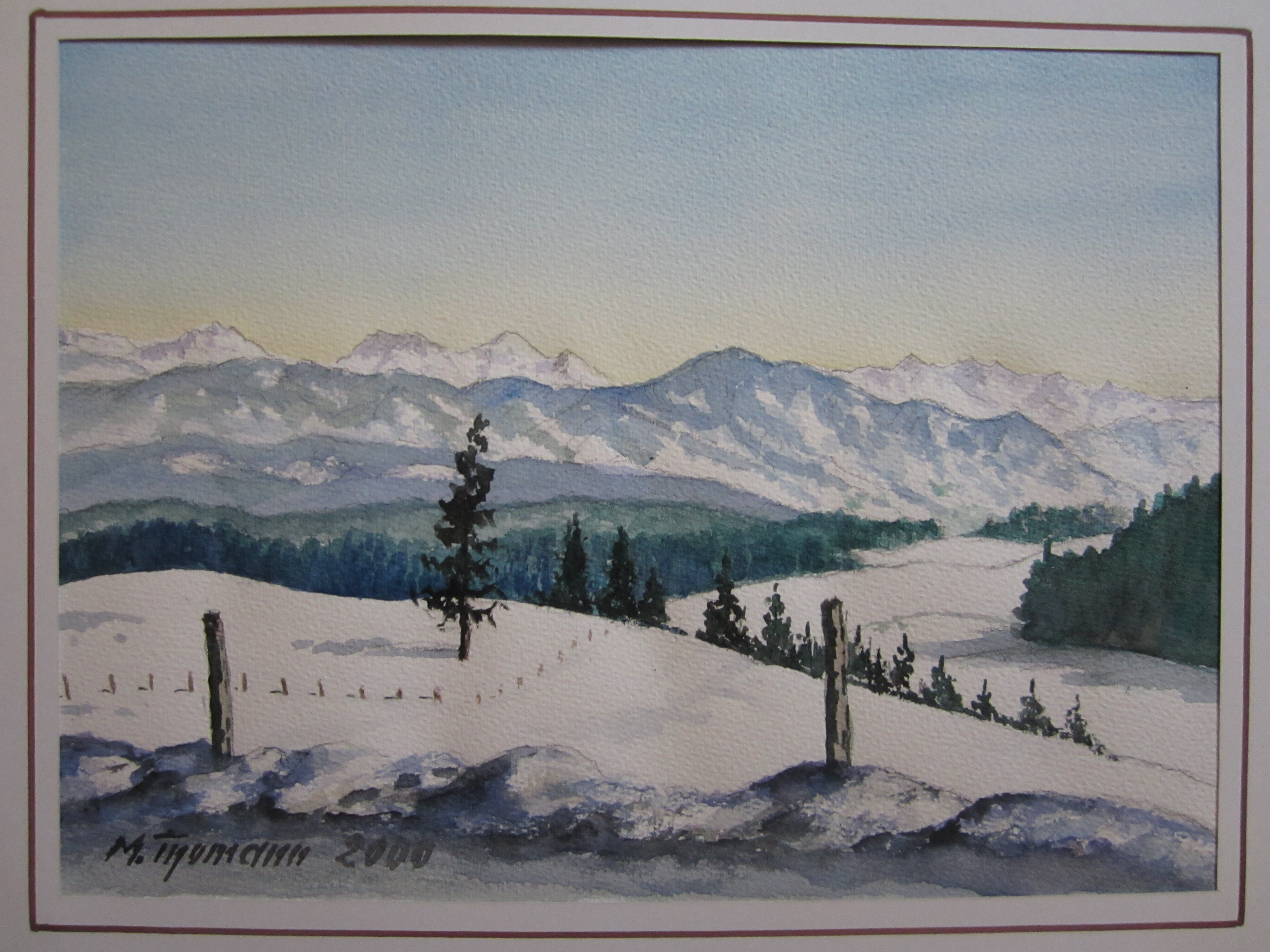 Blick zum Grünten von Eschach